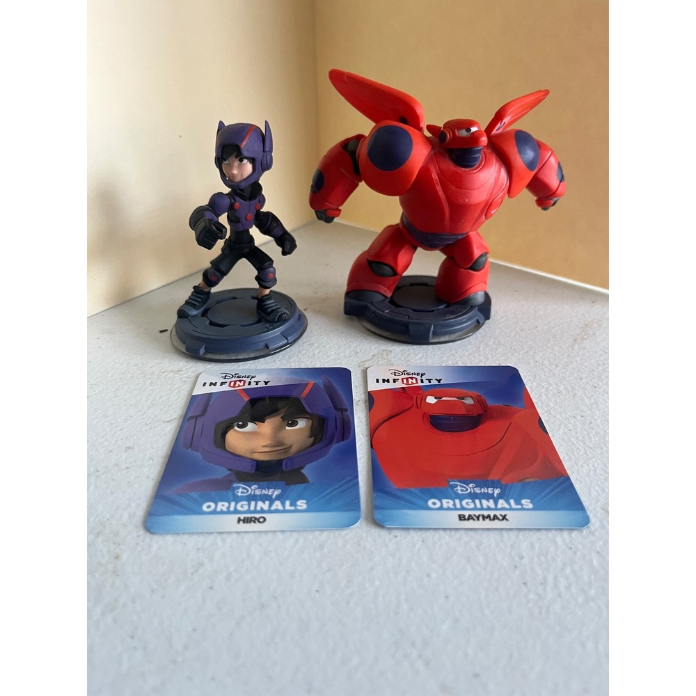 Disney Infinity 2.0 Big Hero 6 Hiro and Baymax Figures with Cards Set